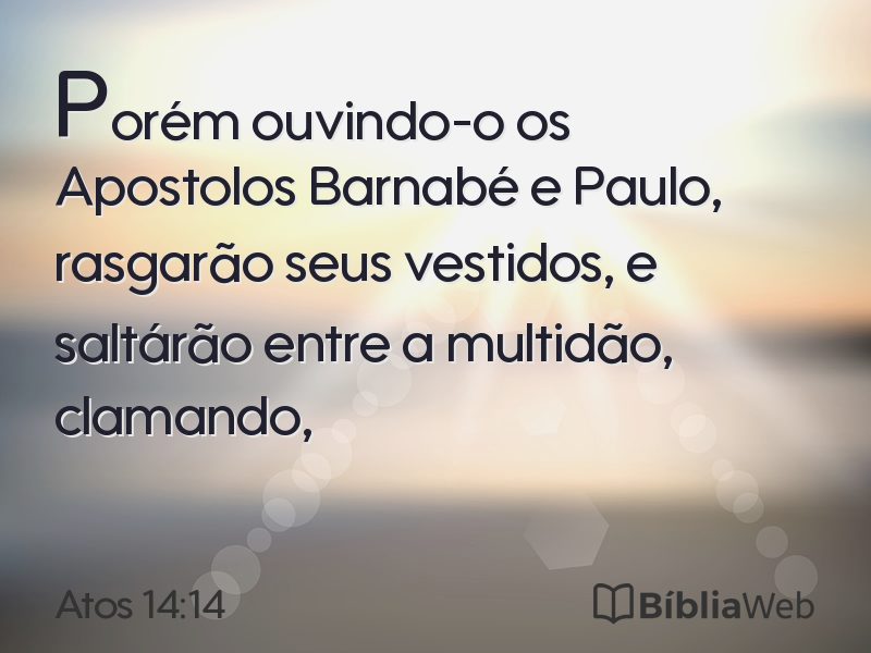 Atos 14:14 em imagem para compartilhar
