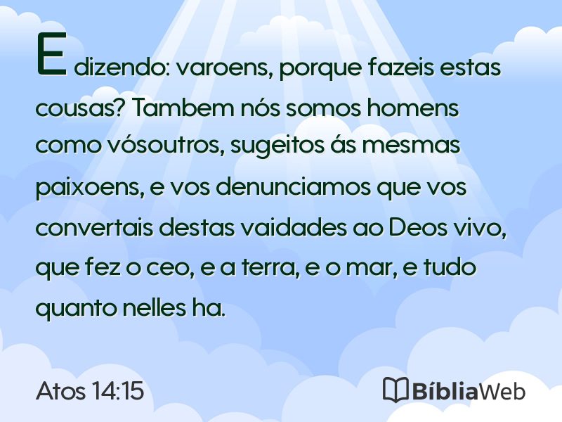 Atos 14:15 em imagem para compartilhar