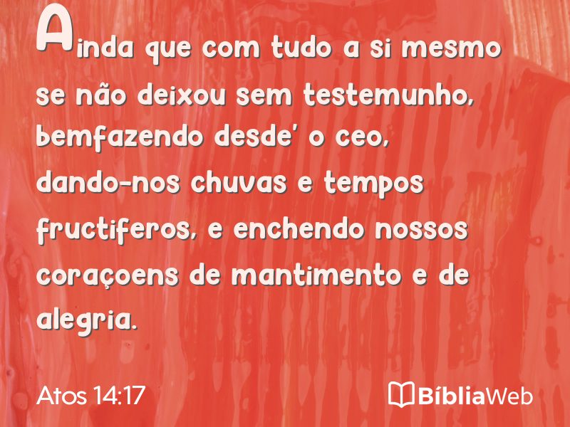 Atos 14:17 em imagem para compartilhar