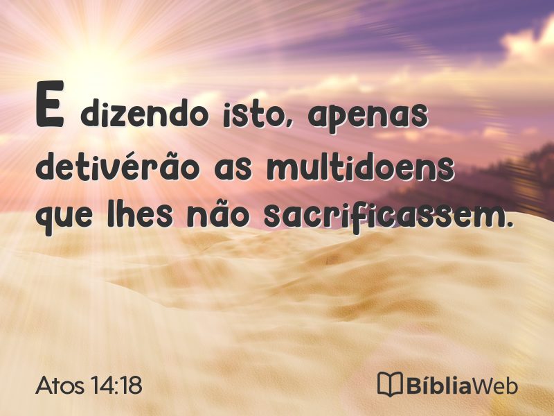 Atos 14:18 em imagem para compartilhar