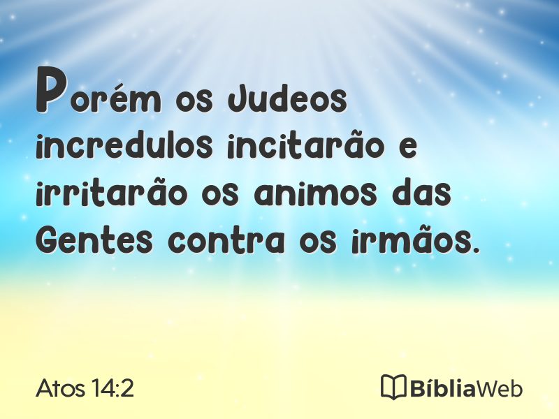 Atos 14:2 em imagem para compartilhar