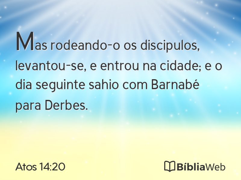 Atos 14:20 em imagem para compartilhar