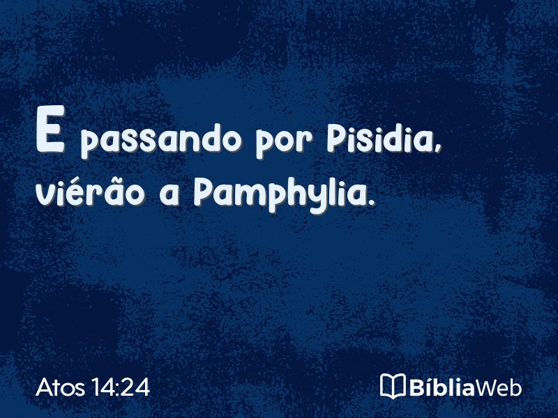 Atos 14:24 em imagem para compartilhar
