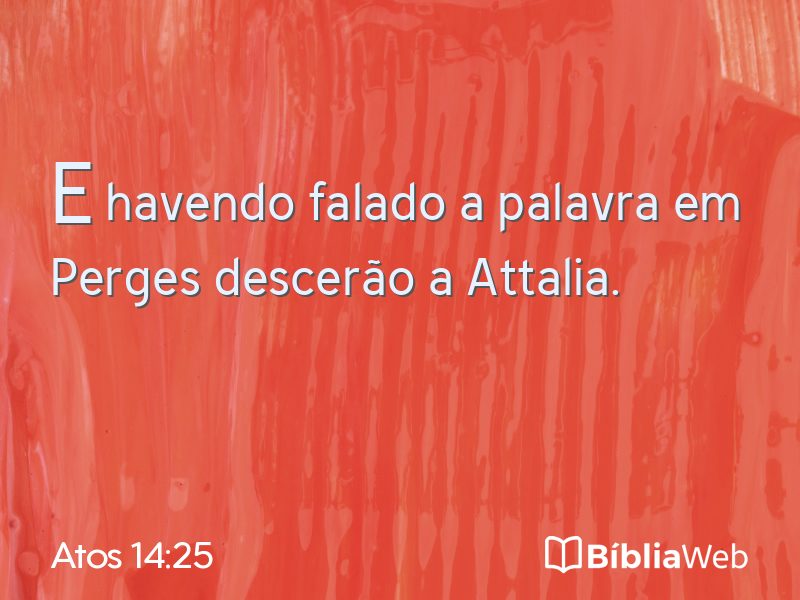 Atos 14:25 em imagem para compartilhar
