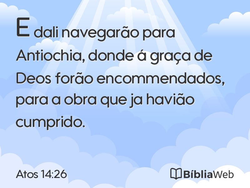 Atos 14:26 em imagem para compartilhar