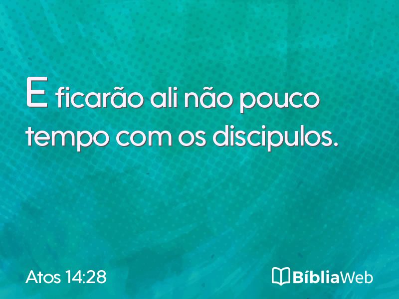 Atos 14:28 em imagem para compartilhar
