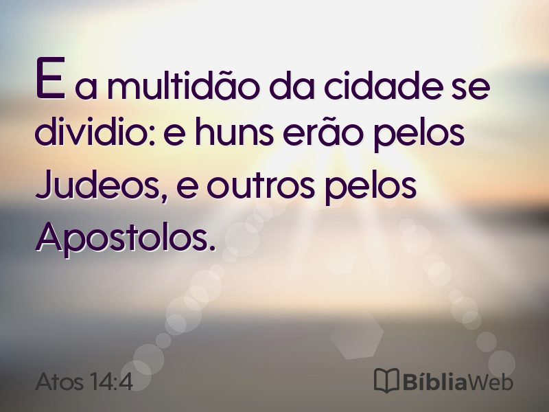 Atos 14:4 em imagem para compartilhar