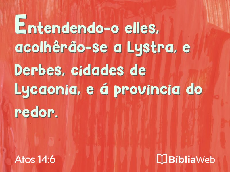 Atos 14:6 em imagem para compartilhar