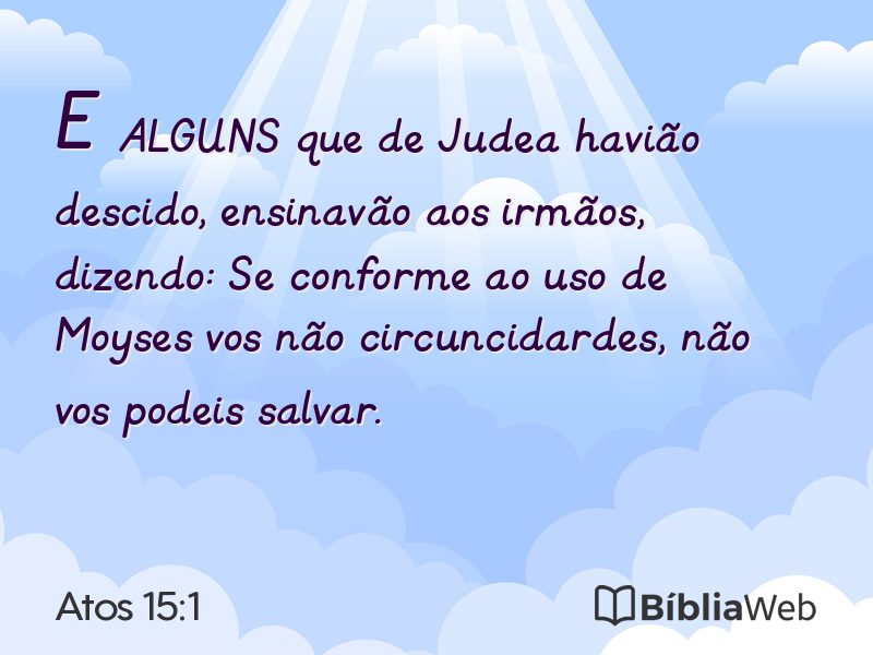 Atos 15:1 em imagem para compartilhar