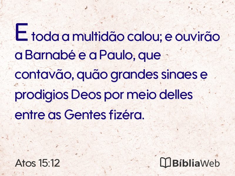 Atos 15:12 em imagem para compartilhar