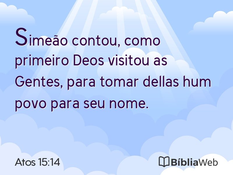Atos 15:14 em imagem para compartilhar