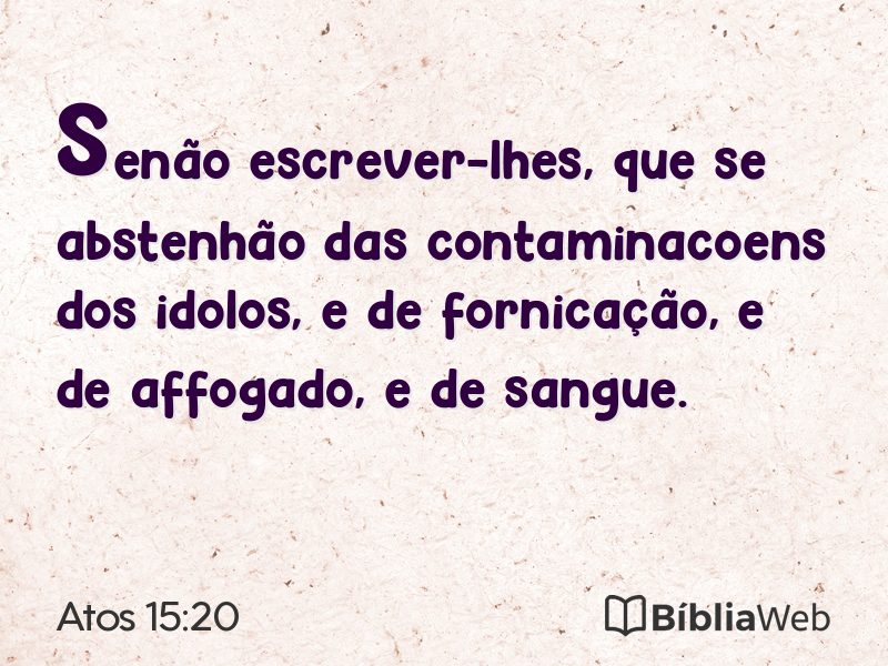 Atos 15:20 em imagem para compartilhar