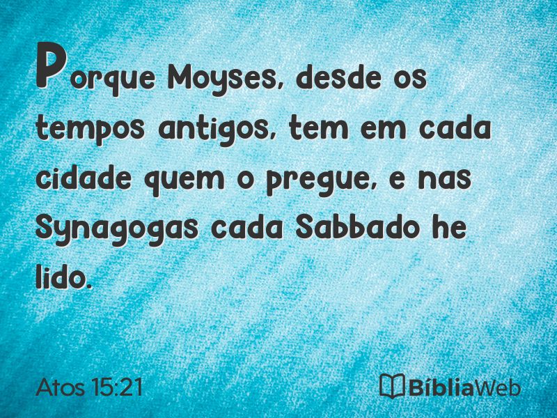 Atos 15:21 em imagem para compartilhar