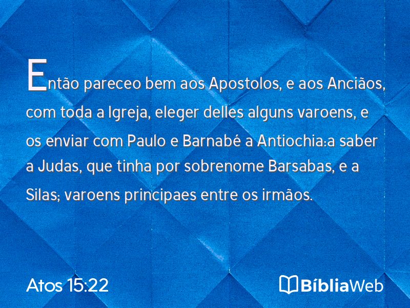 Atos 15:22 em imagem para compartilhar