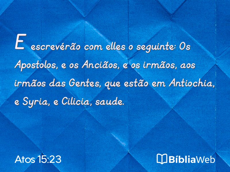 Atos 15:23 em imagem para compartilhar