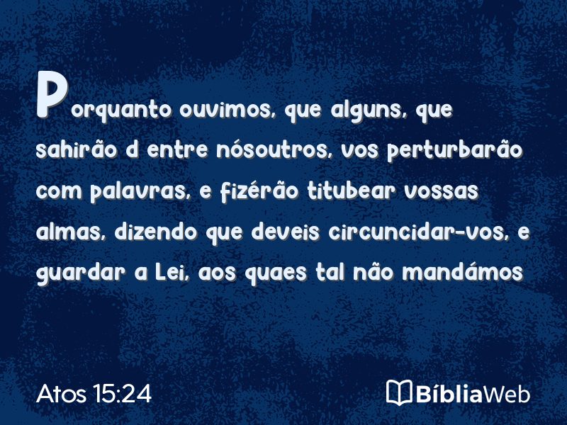 Atos 15:24 em imagem para compartilhar