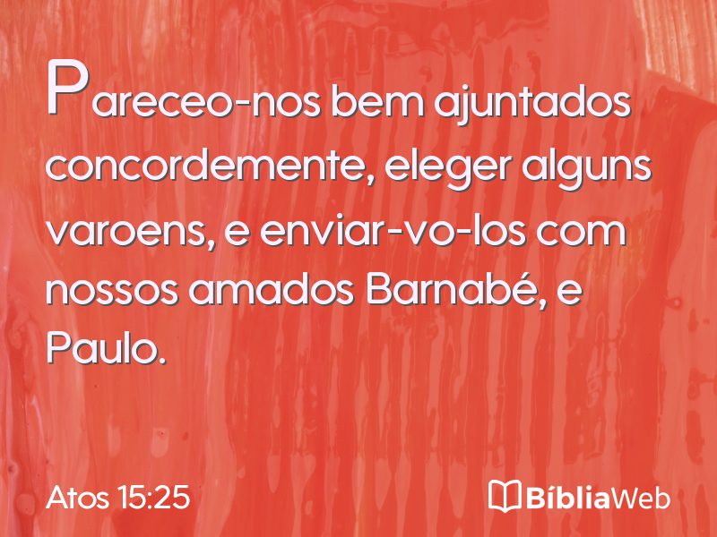 Atos 15:25 em imagem para compartilhar