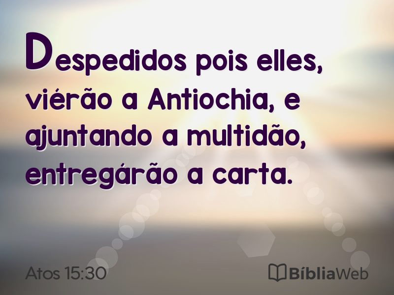 Atos 15:30 em imagem para compartilhar