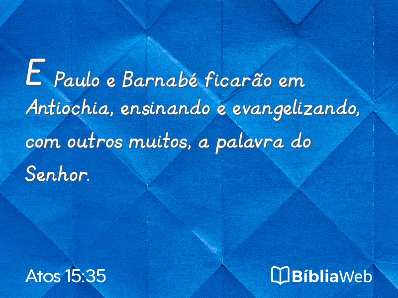 Atos 15:35 em imagem para compartilhar