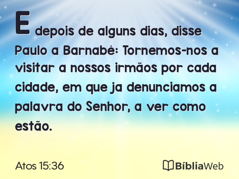 Atos 15:36 em imagem para compartilhar