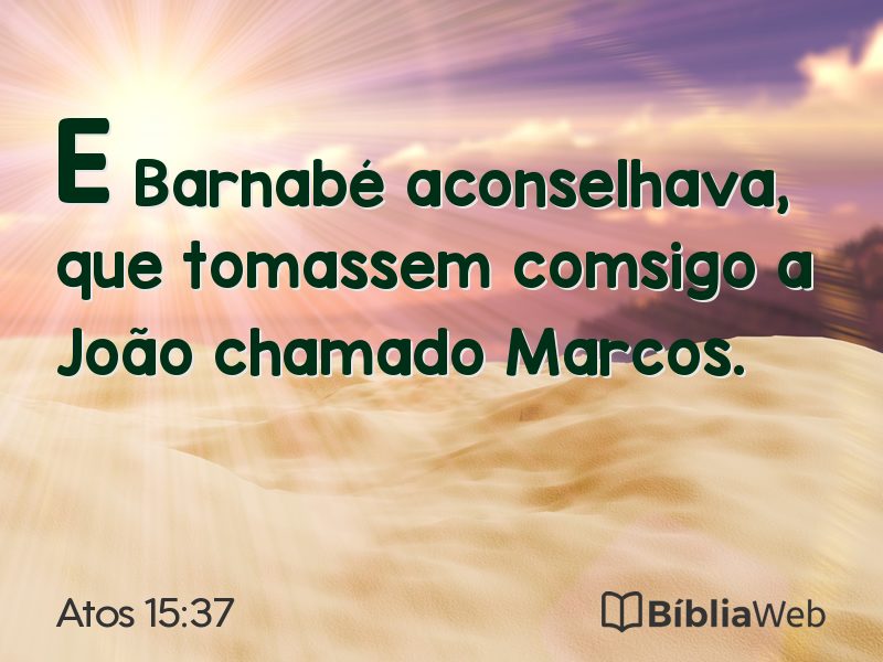 Atos 15:37 em imagem para compartilhar