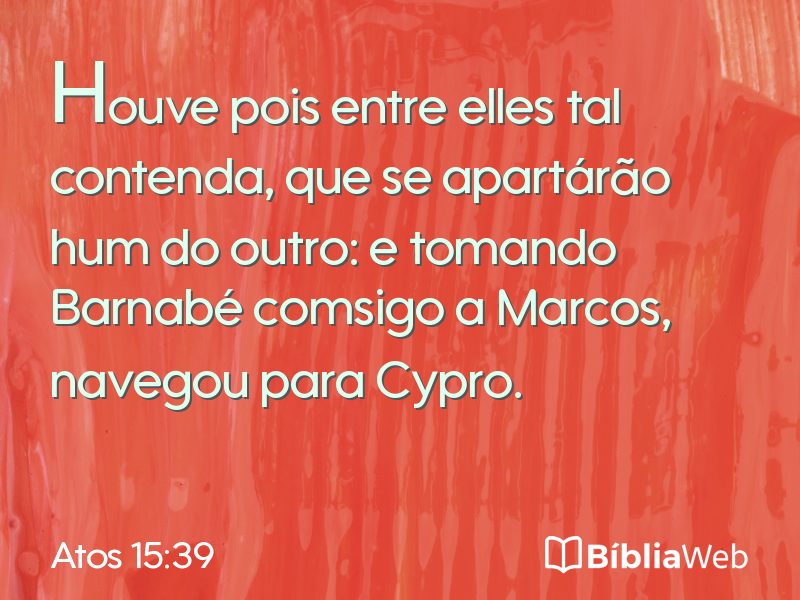 Atos 15:39 em imagem para compartilhar
