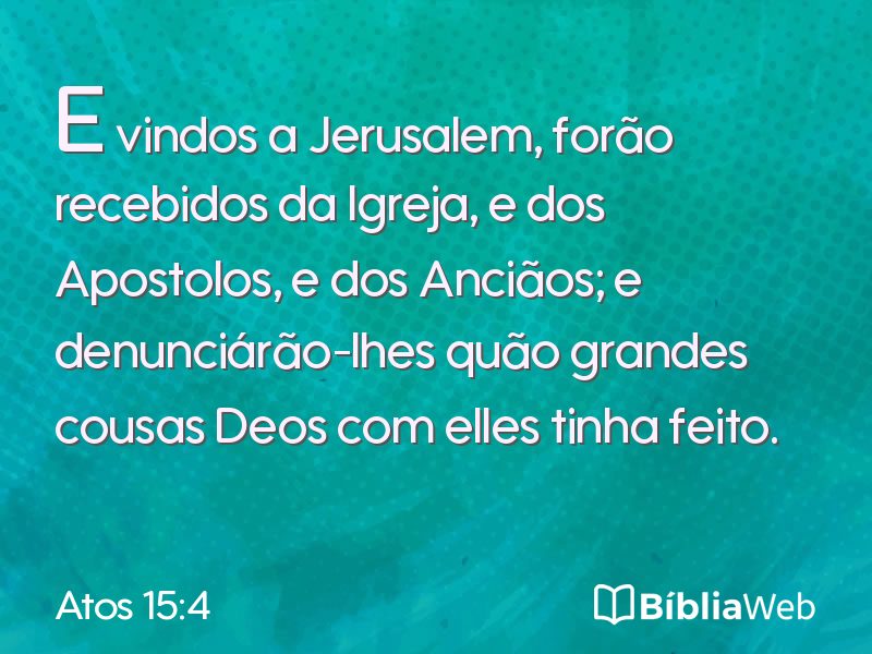 Atos 15:4 em imagem para compartilhar