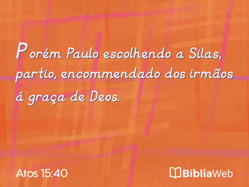 Atos 15:40 em imagem para compartilhar