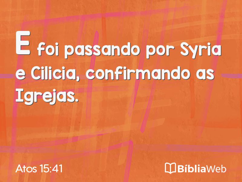 Atos 15:41 em imagem para compartilhar