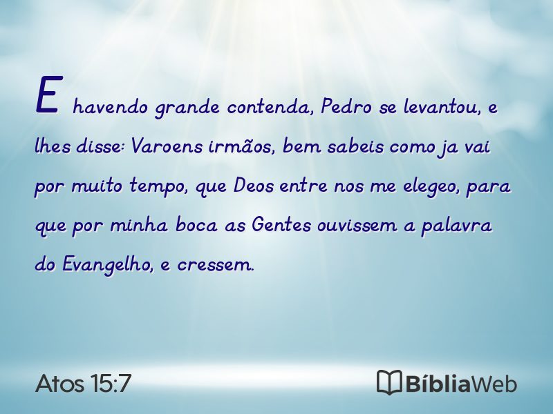 Atos 15:7 em imagem para compartilhar