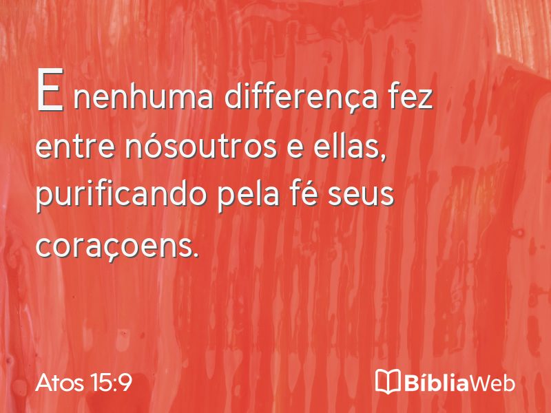 Atos 15:9 em imagem para compartilhar