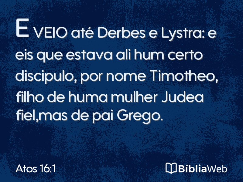 Atos 16:1 em imagem para compartilhar