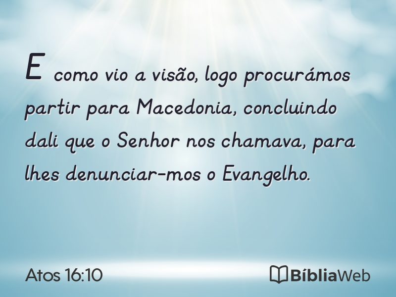 Atos 16:10 em imagem para compartilhar