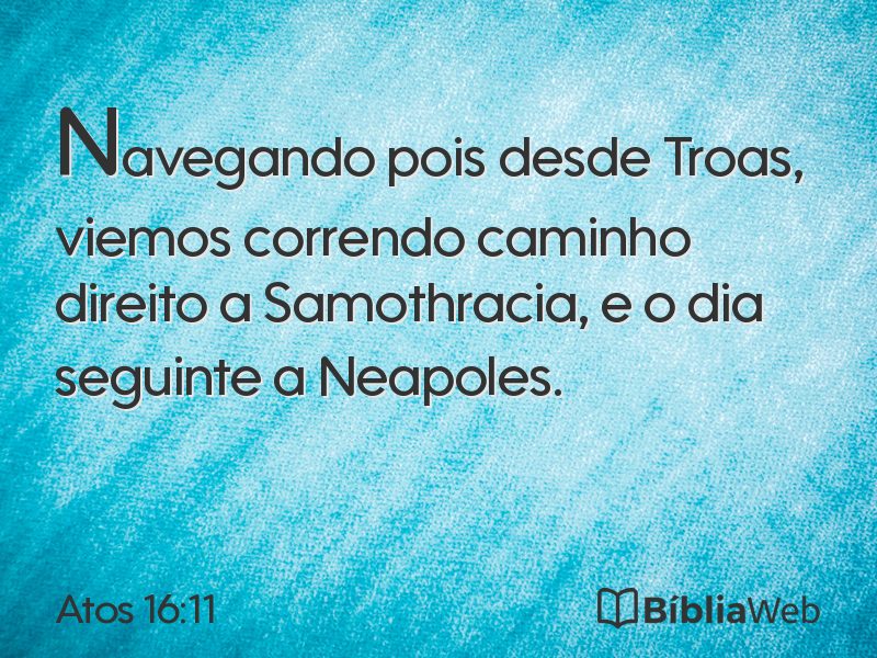 Atos 16:11 em imagem para compartilhar