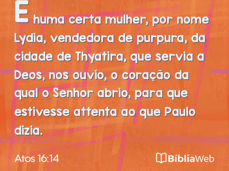 Atos 16:14 em imagem para compartilhar