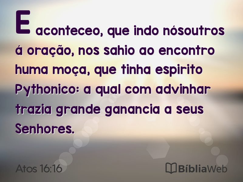 Atos 16:16 em imagem para compartilhar