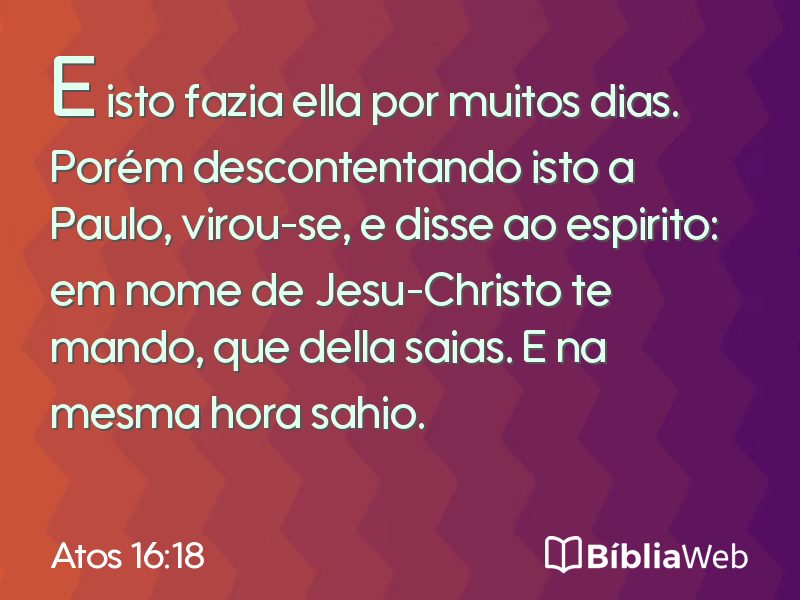 Atos 16:18 em imagem para compartilhar