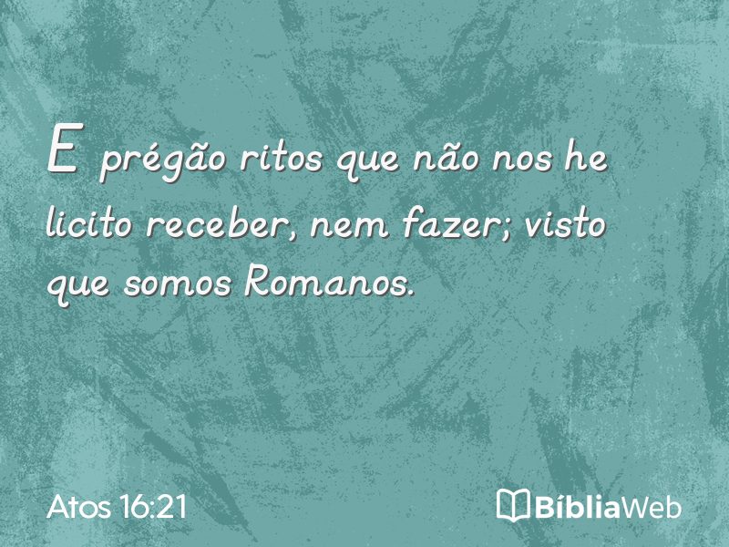 Atos 16:21 em imagem para compartilhar