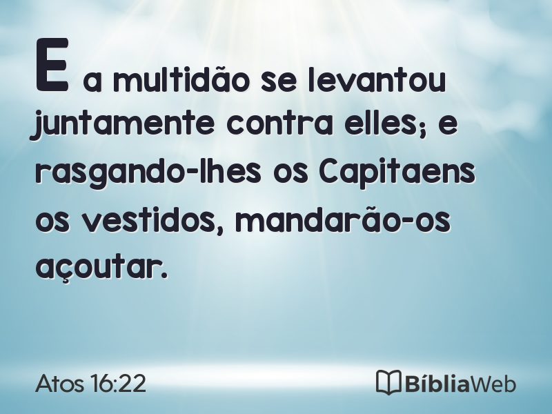 Atos 16:22 em imagem para compartilhar