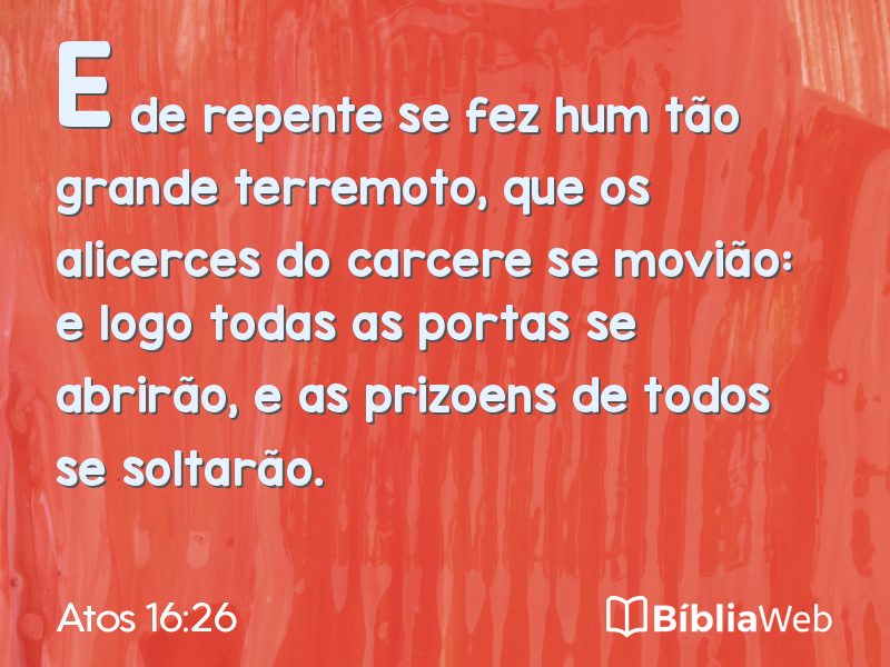 Atos 16:26 em imagem para compartilhar