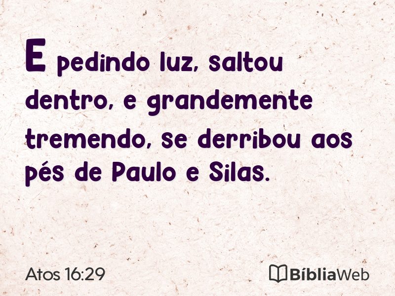 Atos 16:29 em imagem para compartilhar