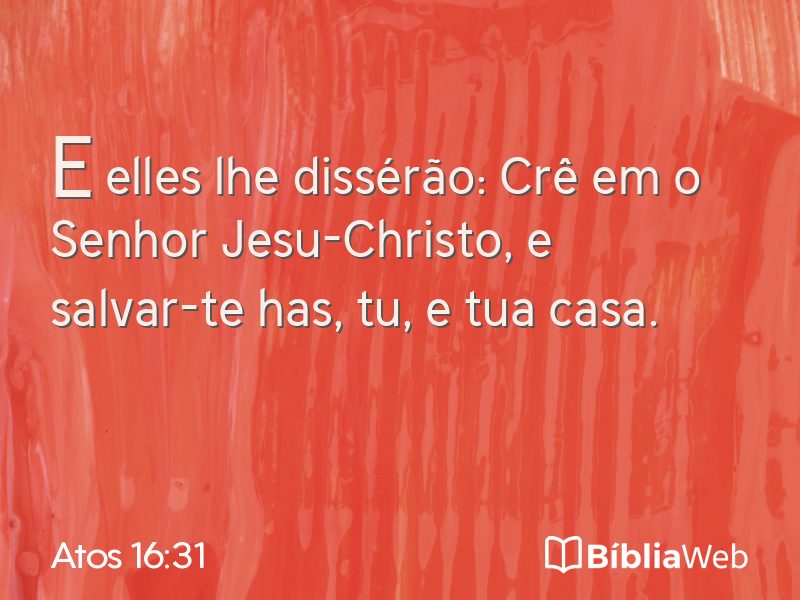 Atos 16:31 em imagem para compartilhar
