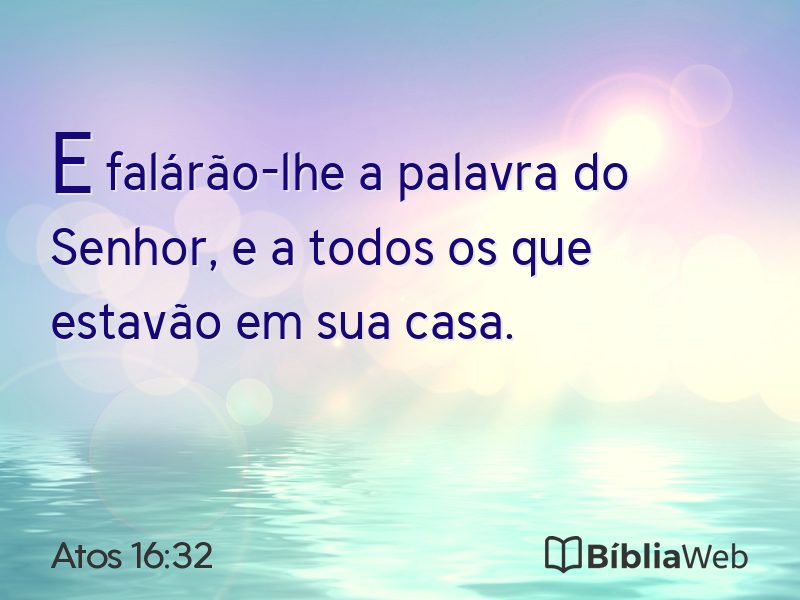 Atos 16:32 em imagem para compartilhar