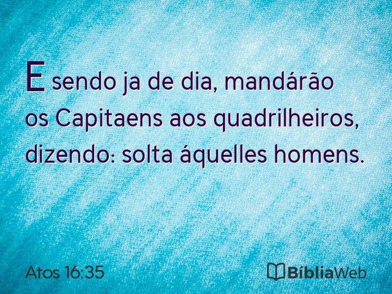 Atos 16:35 em imagem para compartilhar