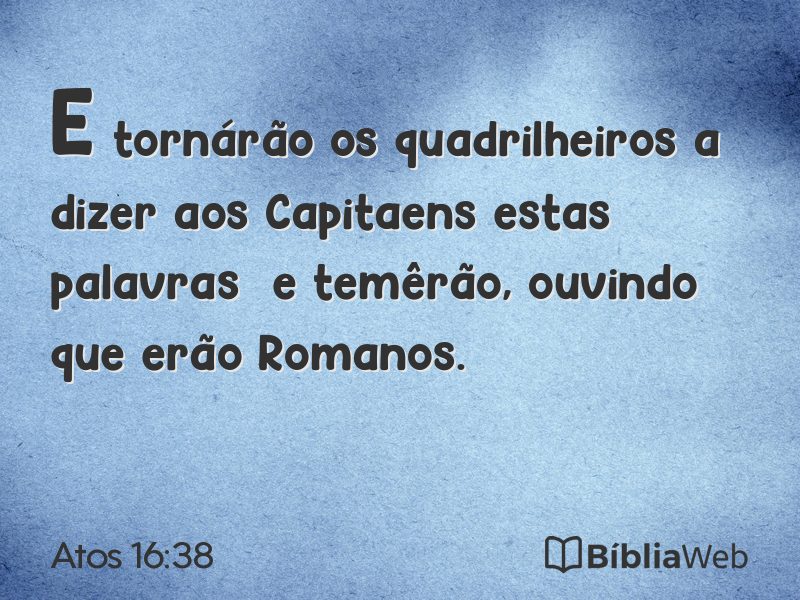 Atos 16:38 em imagem para compartilhar