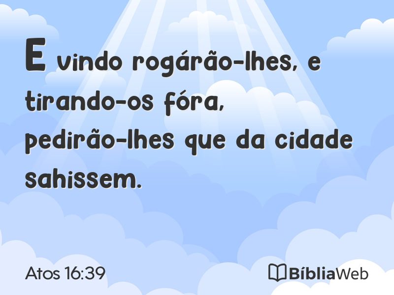 Atos 16:39 em imagem para compartilhar