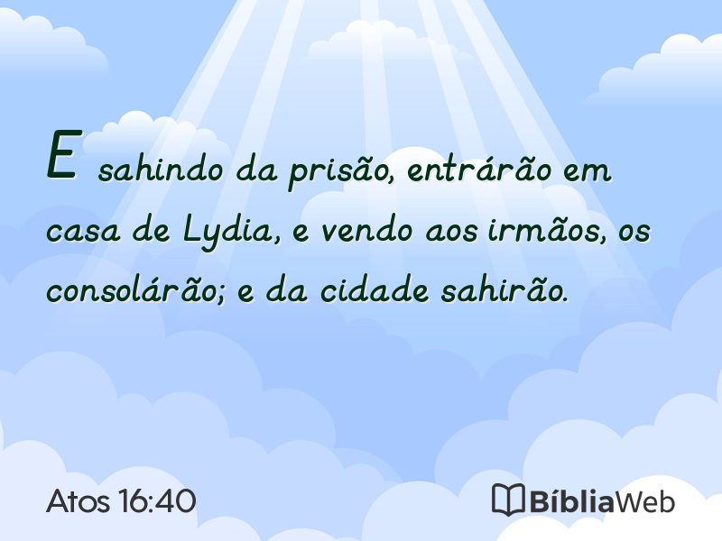 Atos 16:40 em imagem para compartilhar