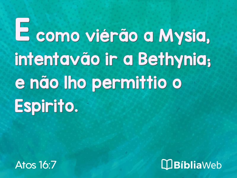 Atos 16:7 em imagem para compartilhar