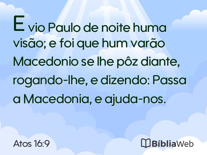 Atos 16:9 em imagem para compartilhar