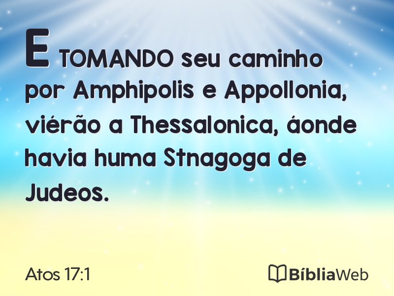 Atos 17:1 em imagem para compartilhar